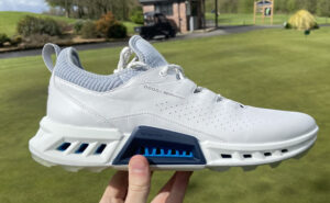 clean white golf shoes